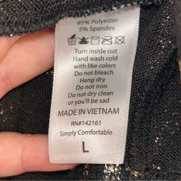 Lularoe Metallic Glitter Statement Long Sleeve Sarah Duster Long Cardigan Top - Picture 8 of 11